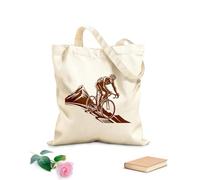 AILOONG Bolsas reutilizables para la compra Cresta del coraje: conquista la cima de la montaña Tela de 340g/m² de grosor Plegable