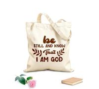 AILOONG Bolsas reutilizables para la compra descarga digital de fe Tela de 340g/m² de grosor Plegable