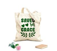 AILOONG Bolsas reutilizables para la compra descarga digital de fe Tela de 340g/m² de grosor Plegable