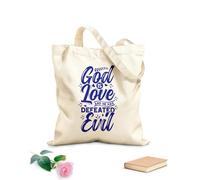 AILOONG Bolsas reutilizables para la compra Dios es amor y ha vencido al mal. Tela de 340g/m² de grosor Plegable