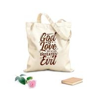 AILOONG Bolsas reutilizables para la compra Dios es amor y ha vencido al mal. Tela de 340g/m² de grosor Plegable