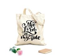 AILOONG Bolsas reutilizables para la compra Dios está a mi lado Versículos cristianos del Nuevo Testamento de la Biblia Tela de 12 oz de grosor Plegable 35x40cm Grande