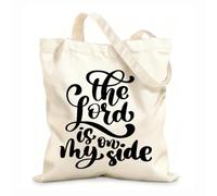 AILOONG Bolsas reutilizables para la compra Dios está a mi lado Versículos cristianos del Nuevo Testamento de la Biblia Tela de 12 oz de grosor Plegable 35x40cm Grande