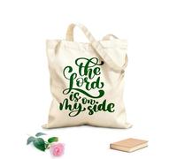 AILOONG Bolsas reutilizables para la compra Dios está a mi lado Versículos cristianos del Nuevo Testamento de la Biblia Tela de 340g/m² de grosor Plegable
