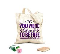 AILOONG Bolsas reutilizables para la compra diseño de versículos bíblicos Tela de 340g/m² de grosor Plegable