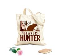 AILOONG Bolsas reutilizables para la compra El mejor cazador de castores de todos los tiempos. Caza divertida. Tela de 340g/m² de grosor Plegable