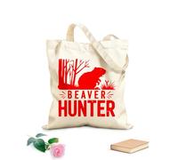 AILOONG Bolsas reutilizables para la compra El mejor cazador de castores de todos los tiempos. Caza divertida. Tela de 340g/m² de grosor Plegable