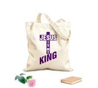 AILOONG Bolsas reutilizables para la compra Jesús es mi rey Jesús amor Tela de 340g/m² de grosor Plegable