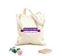 AILOONG Bolsas reutilizables para la compra La Biblia Cristiana cree en el poder que hay dentro de ti Tela de 340g/m² de grosor Plegable