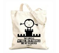 AILOONG Bolsas reutilizables para la compra La Biblia cristiana: Dios es más grande que el cáncer Tela de 12 oz de grosor Plegable 35x40cm Grande