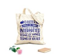AILOONG Bolsas reutilizables para la compra La Pascua nos enseña que la vida no debe interpretarse sólo en términos de cosas sino en términos de ideales. Tela de 340g/m² de grosor Plegable