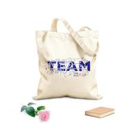 AILOONG Bolsas reutilizables para la compra Letras creativas de palabras en equipo Tela de 340g/m² de grosor Plegable