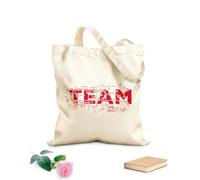 AILOONG Bolsas reutilizables para la compra Letras creativas de palabras en equipo Tela de 340g/m² de grosor Plegable