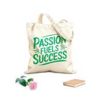 AILOONG Bolsas reutilizables para la compra Logre el éxito dejando que la pasión impulse cada paso Tela de 340g/m² de grosor Plegable