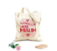 AILOONG Bolsas reutilizables para la compra Ramadán, recarga tu fe, religión musulmana, mes sagrado, tipografía Tela de 340g/m² de grosor Plegable