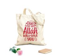 AILOONG Bolsas reutilizables para la compra Ramadán, recarga tu fe, religión musulmana, mes sagrado, tipografía Tela de 340g/m² de grosor Plegable
