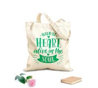 AILOONG Bolsas reutilizables para la compra Salvaje de corazón vivo en el alma Tela de 340g/m² de grosor Plegable