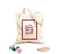 AILOONG Bolsas reutilizables para la compra Si no lo intentas, nunca lo sabrás. Cita motivacional inspiradora. Tela de 340g/m² de grosor Plegable