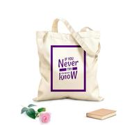 AILOONG Bolsas reutilizables para la compra Si no lo intentas, nunca lo sabrás. Cita motivacional inspiradora. Tela de 340g/m² de grosor Plegable