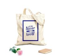 AILOONG Bolsas reutilizables para la compra Si no lo intentas, nunca lo sabrás. Cita motivacional inspiradora. Tela de 340g/m² de grosor Plegable