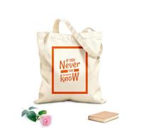 AILOONG Bolsas reutilizables para la compra Si no lo intentas, nunca lo sabrás. Cita motivacional inspiradora. Tela de 340g/m² de grosor Plegable