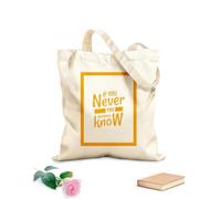 AILOONG Bolsas reutilizables para la compra Si no lo intentas, nunca lo sabrás. Cita motivacional inspiradora. Tela de 340g/m² de grosor Plegable