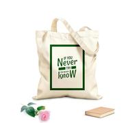 AILOONG Bolsas reutilizables para la compra Si no lo intentas, nunca lo sabrás. Cita motivacional inspiradora. Tela de 340g/m² de grosor Plegable