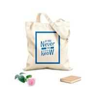AILOONG Bolsas reutilizables para la compra Si no lo intentas, nunca lo sabrás. Cita motivacional inspiradora. Tela de 340g/m² de grosor Plegable