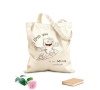 AILOONG Bolsas reutilizables para la compra Un gato volando en un cohete Tela de 340g/m² de grosor Plegable