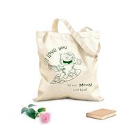 AILOONG Bolsas reutilizables para la compra Un gato volando en un cohete Tela de 340g/m² de grosor Plegable