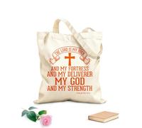 AILOONG Bolsas reutilizables para la compra Versículo bíblico Cristianismo Fe Jesús Señor Devoto Tela de 340g/m² de grosor Plegable
