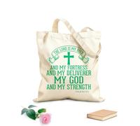 AILOONG Bolsas reutilizables para la compra Versículo bíblico Cristianismo Fe Jesús Señor Devoto Tela de 340g/m² de grosor Plegable