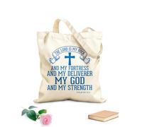 AILOONG Bolsas reutilizables para la compra Versículo bíblico Cristianismo Fe Jesús Señor Devoto Tela de 340g/m² de grosor Plegable