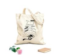 AILOONG Bolsas reutilizables para la compra Versículo bíblico: Tu palabra es lámpara a mis pies y luz a mi camino Salmo 119:105 Tela de 12 oz de grosor Plegable 25x30cm Pequeño