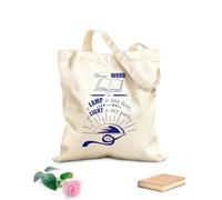 AILOONG Bolsas reutilizables para la compra Versículo bíblico: Tu palabra es lámpara a mis pies y luz a mi camino Salmo 119:105 Tela de 340g/m² de grosor Plegable