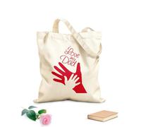 AILOONG Bolsos de calicó para mujer Amo a mi papá Tela de 340g/m² de grosor Plegable