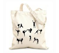 AILOONG Bolsos de calicó para mujer Artes Marciales Karate Taekwondo Artes Marciales Karate Boxeo Judo Deportes Gimnasio Tela de 12 oz de grosor Plegable 25x30cm Pequeño