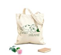 AILOONG Bolsos de calicó para mujer Dálmata Dulces Sueños Lindo Cachorro Dálmata Tela de 340g/m² de grosor Plegable