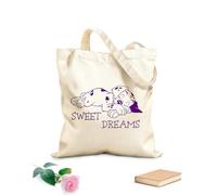 AILOONG Bolsos de calicó para mujer Dálmata Dulces Sueños Lindo Cachorro Dálmata Tela de 340g/m² de grosor Plegable