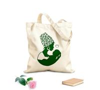 AILOONG Bolsos de calicó para mujer Madre besando a bebé Madre africana Gran amor Tela de 340g/m² de grosor Plegable