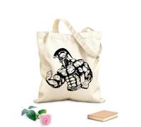 AILOONG Bolsos de calicó para mujer Motivación para el ejercicio de culturismo en Spartan Muscle Fitnesscenter Tela de 12 oz de grosor Plegable 31x36cm Mediano