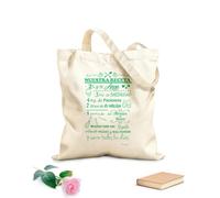 AILOONG Bolsos de calicó para mujer Recetas Españolas Cocina Del Restaurante Nuestra Receta Tela de 340g/m² de grosor Plegable