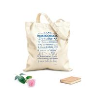 AILOONG Bolsos de calicó para mujer Recetas Españolas Cocina Del Restaurante Nuestra Receta Tela de 340g/m² de grosor Plegable