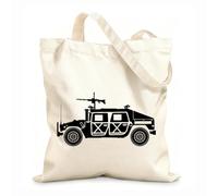 AILOONG Bolsos de calicó para mujer Tanques Fuerzas Armadas Vehículos Terrestres Ametralladoras Garantía de Calidad Tela de 12 oz de grosor Plegable 25x30cm Pequeño