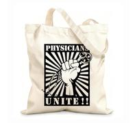 AILOONG Bolsos de hombro de lona de algodón Afiche de los trabajadores de la salud del mundo Tela de 12 oz de grosor Se usa como bolsa de herramientas 35x40cm Grande