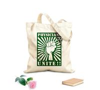 AILOONG Bolsos de hombro de lona de algodón Afiche de los trabajadores de la salud del mundo Tela de 340g/m² de grosor Se usa como bolsa de herramientas