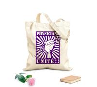 AILOONG Bolsos de hombro de lona de algodón Afiche de los trabajadores de la salud del mundo Tela de 340g/m² de grosor Se usa como bolsa de herramientas