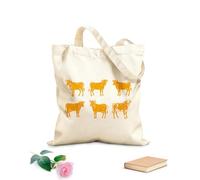AILOONG Bolsos de hombro de lona de algodón Conjunto de siluetas de granja de vacas Tela de 340g/m² de grosor Se usa como bolsa de herramientas