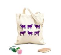 AILOONG Bolsos de hombro de lona de algodón Conjunto de siluetas de granja de vacas Tela de 340g/m² de grosor Se usa como bolsa de herramientas