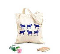 AILOONG Bolsos de hombro de lona de algodón Conjunto de siluetas de granja de vacas Tela de 340g/m² de grosor Se usa como bolsa de herramientas